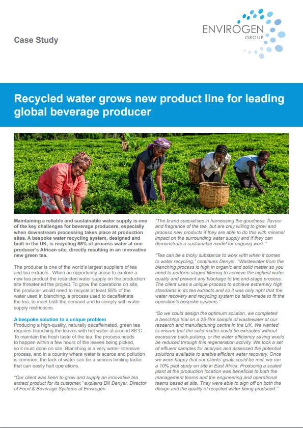 Global Beverage Producer Case Study The Envirogen Group