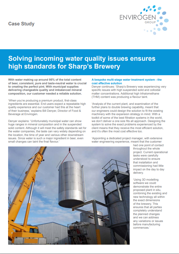 Sharp's Brewery Case Study The Envirogen Group