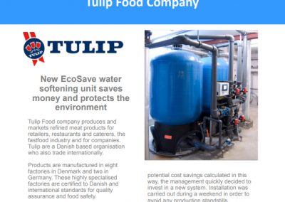 Tulip Food Company Case Study – water softening unit