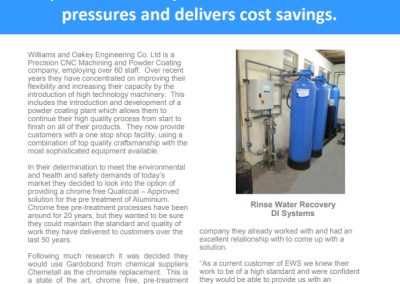 Williams & Oakey Case Study – deionised water plant