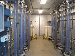 Containerised water treatment plant with advanced metals removal system (AMRS)